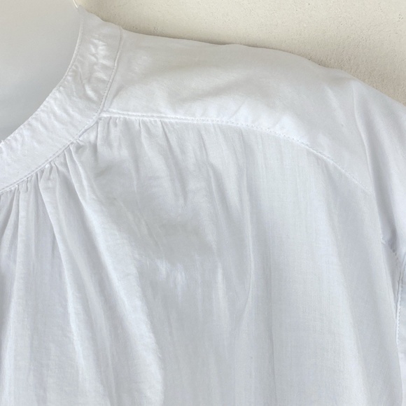 Splendid Women's Paloma White Blouse Medium High Low Cotton - Picture 9 of 9